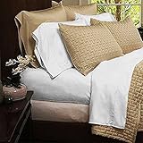 Mandarin Home Luxury Bamboo Derived Rayon Bed Sheets - Eco-friendly, Hypoallergenic and Wrinkle Resistant - 4-Piece - Queen - White