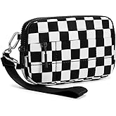 FEIBOON Small Crossbody Bags for Women Nylon Quilted Wristlet RFID Wallets with 4 Zipper Carry All Purse Credit Card Holder