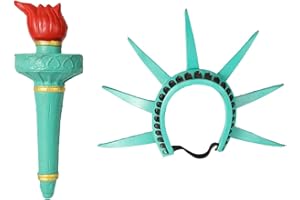 CHLLLEMING Statue of Liberty Crown Statue of Liberty Headband Hat Lady Liberty Statues Costume Accessories Halloween Cosplay