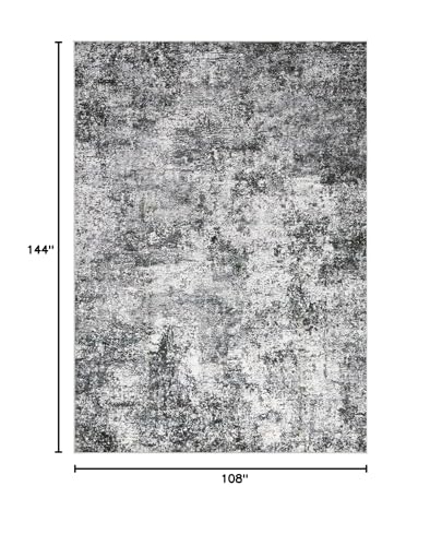 DMOYEST Area Rug Living Room Rugs - 9x12 Large Soft Indoor Neutral Modern Abstract Low Pile Washable Rug Carpet for Bedroom Dining Room Farmhouse Home Office - Grey