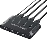 Gathukila USB 3.0 KVM Switch 4 In 4 Out Ext Cable Keyboard Mouse Printer U Disk view 2