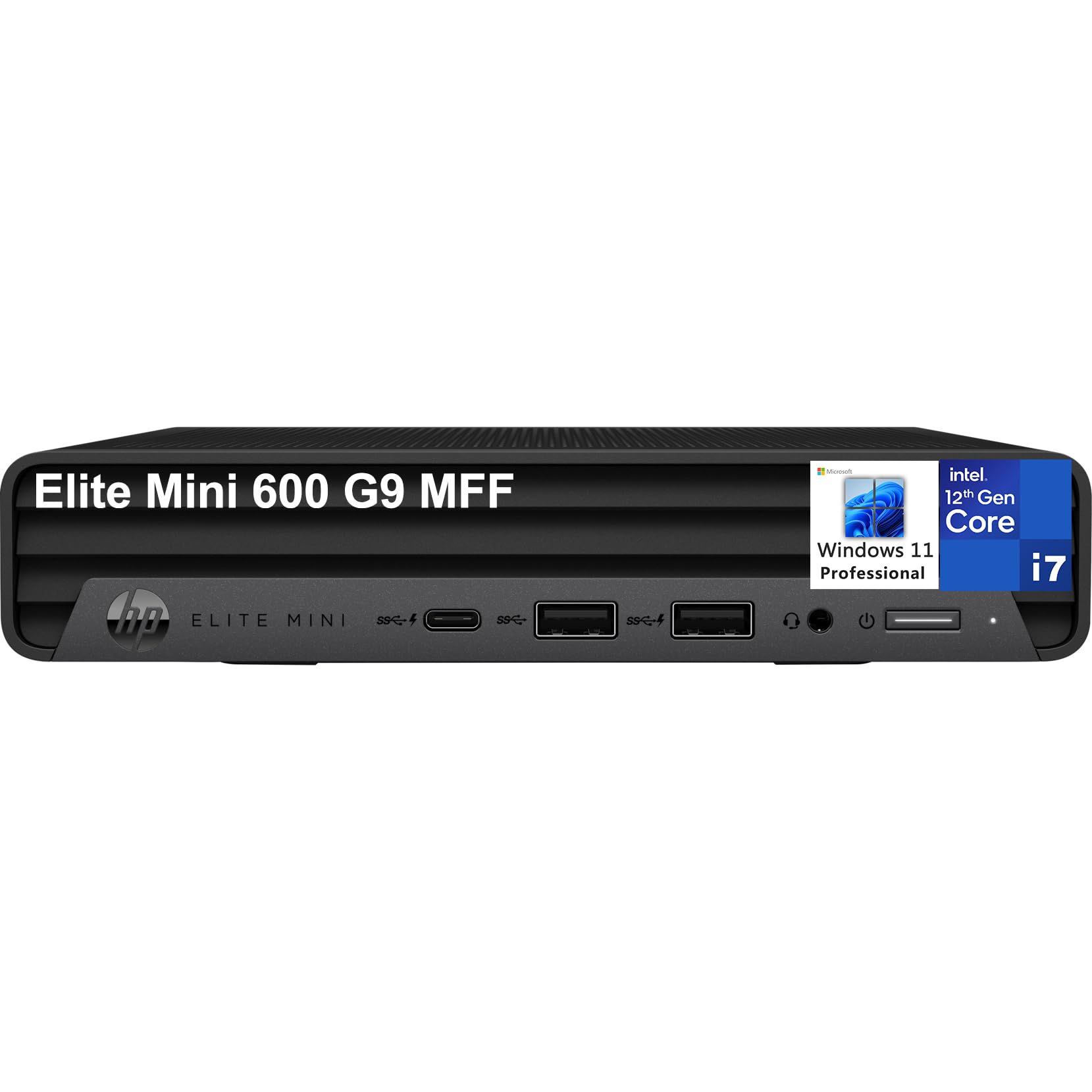 HP Elite Mini 600 G9 MFF Business Desktop Computer, Intel 12-Cores i7-12700T up to 4.7GHz, 16GB DDR5 RAM, 512GB PCIe SSD, WiFi 6, Bluetooth, RJ-45, Type-C, HDMI, KB and Mouse, Windows 11 Pro, AZ-XUT