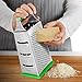 Box Grater, 6-Sided Stainless Steel for Parmesan Cheese Vegetable Nutmeg Shredder Lemon Potato Hand Slicer Set for Kitchen Zest Fruits & Chocolate