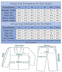 Datysum Slim Fit Suit for Men 2 Piece Royal Blue