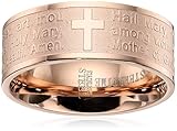 Steeltime 18k Rose Gold Plated Hail Mary Prayer