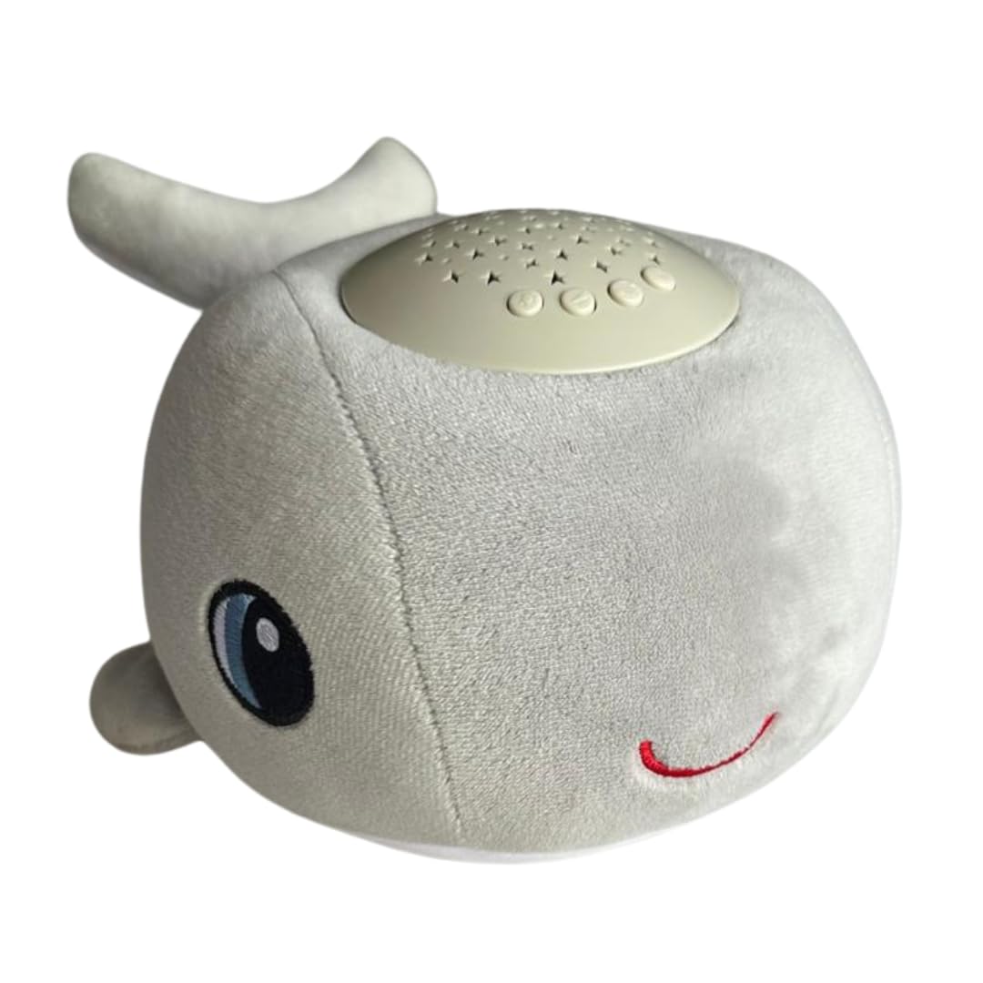 Cacchino® Ben Baby Sleep Aid Award Winning Plush Whale Sleep Soother with White Noise 12 Lullabies and Soothing Sounds Machine Washable Soft Cuddly Gift for Newborns and Toddlers No Cry Sensor