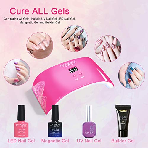 image for Lavender Violets 24W LED Nail Lamp UV Nail Light, Auto-Sensing Quick-D