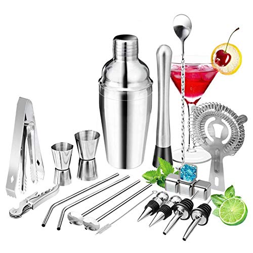 NXYJD Bartender-Kit 22pcs Cocktail-Shaker-Bar-Set Anfänger Bartender-Tools Kit Bartending-Tools – Bild 3