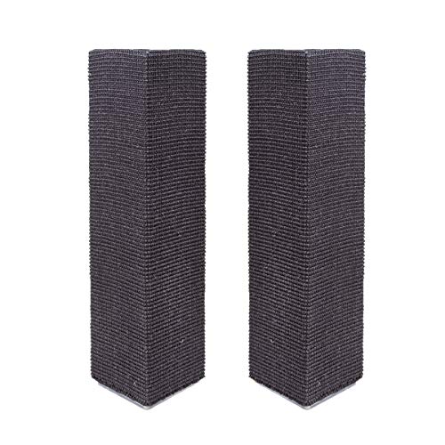 Sofa-Scratcher Squared' Cat Scratching Post & Couch-Corner/Furniture Protector 2-Pack (Black)