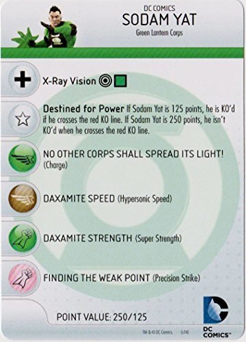 Heroclix DC War of Light #026 Sodam Yat Figure Complete with Character Card
