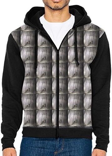 Men Mystical Red Deer Elves Classicl Hat and Pockets Fashion Sweatshirt