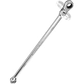 TAILUG 10mm extra-long ratchet wrench dual-opening combination wrench with adjustable and fixed offset heads CR-V steel