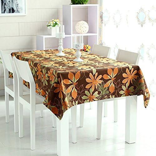 Craft European simple classic jacquard designer tablecloths for rectangle tables fallen leaves style coffee 51 x 70 inch approx