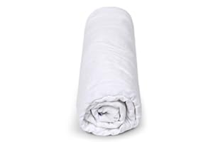 Pharmedoc Pregnancy Pillow Replacement Jersey Cover (Cover Only) for C Shaped Full Body Pillow - Body Pillow Cover Only - White