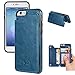 JOYAKI Wallet Case Compatible with iPhone 6 6s, PU Leather Card Case -Slim fit Executive Wallet Card Case - Ultra Slim Protective iPhone Case (Steelblue)