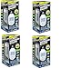 Zapplight Set of 4 LED 60W Bug Zapper Insect and Mosquito Zapper Fits Standard Light Fixture To Attract and Kill Bugs On Contact