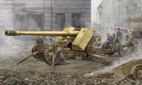 Trumpeter 1/35 German 12.8cm Kanone 43 bzw44 (Krupp) Gun Model Kit