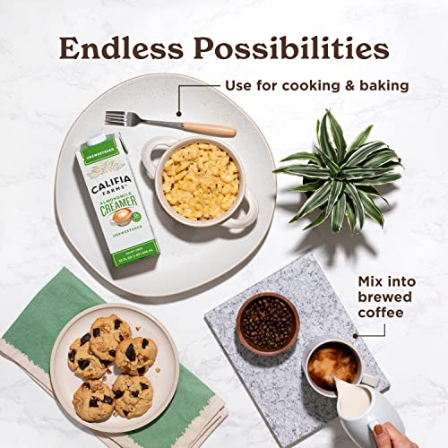 Califia Farms Unsweetened Almond Milk Coffee Creamer, 32 Oz, Dairy