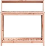 vidaXL Potting Table - 108x50 cm Solid Douglas Wood Garden Workbench view 5