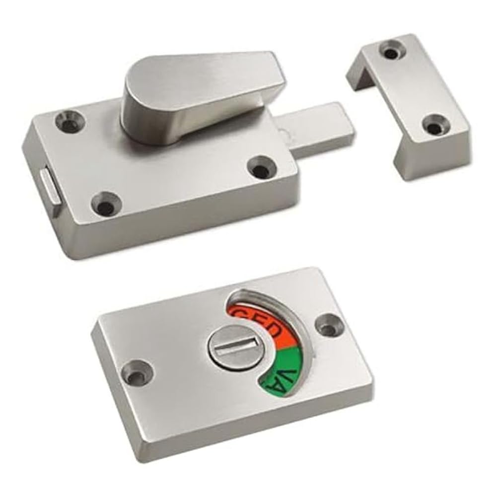 Stroagymoon Latch Indicating Lock,Latch Indicator Partition Indicator Lock with Occupancy Indicator,Toilet Stall Door Latch Lock