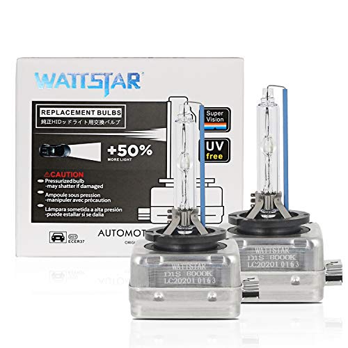 Wattstar Xenon headlight, D1S, 35W, 8000K, HID bulbs, Xenon Brenner, bulb replacement, pack of 2.……