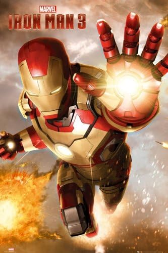 Iron Man 3 Movie Poster Solo Size 24 X 36 Amazon Co Uk Kitchen Home