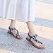 Wollanlily Women Summer Beach Bohemia Flat Sandals Rhinestones Flower Ankle Strap Flip-Flop Shoes(8 B(M) US,Blue)