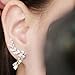 Becoler Leaves Tassel Ear Stud Ear Drop Earings
