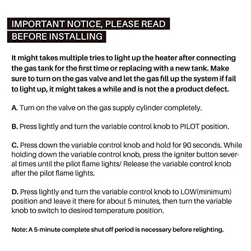 BELLEZE 45,000 BTU Gas Outdoor Pyramid Patio Heater with Tall Dancing