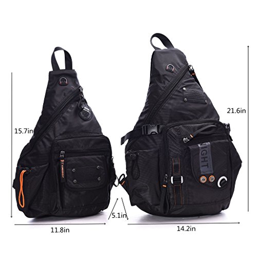 DDDH Large Sling Bags Crossbody Backpack 14.1Inch Chest Daypack Travel