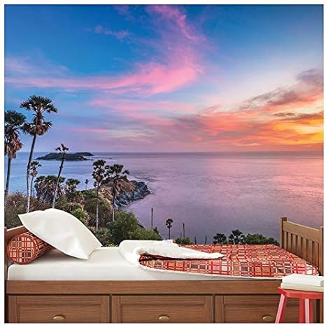 Amazon Co Jp ピンクサンセット壁ウォールタイオーシャンフォト壁紙シースケープホームデコレーションで使用可能な8サイズ 05 X Large 330cm W X 2cm H ホーム キッチン