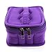 Edtoy Soft 16 Bottles Essential Oil Organizer Holder Bag Nail Polish Case Storage Bag (Purple)