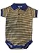 LSU Tigers NCAA College Newborn Infant Baby Striped Polo Creeper