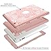 Hocase iPad 2/3/4 Case, Shockproof Heavy Duty Protection Silicone Rubber+Hard Plastic Hybrid Dual Layer Slim Protective Case for iPad 2nd/3rd/4th Generation (9.7-inch) - Rose Gold Mandala Flowers