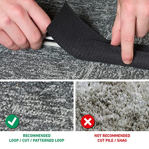 DLine Cable Grip Strip Floor Cable Cover for Closed Loop Carpet Only