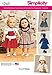 Simplicity 1245 Vintage Fashion 18'' Doll Clothes Sewing Pattern, One Size Only