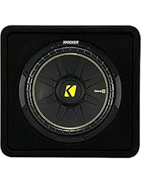 Kicker 12 Inch 600 W, caja de subwoofer con ventilación y 2 ohmios con ventilación, 44 vcwc122