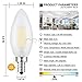 CRLight 6W 4000K LED Candelabra Bulb Daylight White 600LM, 60W Incandescent Equivalent, Replace 12W Compact Fluorescent CFL Bulbs, E12 Base Dimmable C35 Frosted Glass Torpedo Candle Bulbs, Pack of 3
