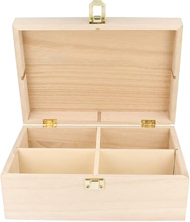 Artemio - Caja para té (Madera, 20 x 14 x 8 cm), Color Beige: Amazon.es: Hogar