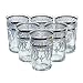 Moroccan Tea Glasses - Set of 6 - Silver