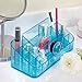 InterDesign Cosmetic Organizer for Vanity Cabinet to Hold Makeup, Beauty Products, Lipstick - Aqua Blue
