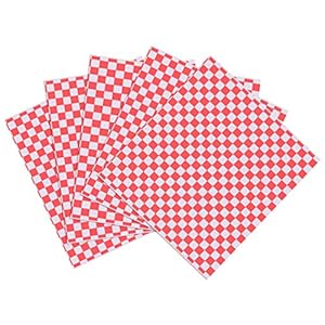 Cabilock 100 Stks Vellen Geruite Deli Mand Voering Voedsel Wrap Papier Vetbestendig Sandwich Wrap Voor Picknick…