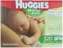 Huggies Natural Care Baby Wipes, Refill, Unscented, Hypoallergenic, Aloe and Vitamin E, 320 Count
