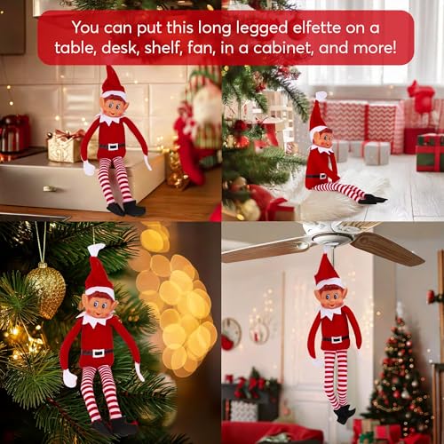 Christmas Elf Behaving Badly Plush Toy | Novelty Long Bendy Naughty Boy Christmas Elves Doll | 12 Inches