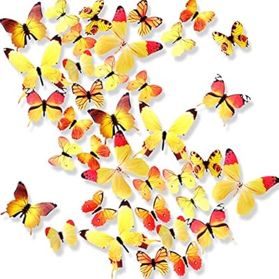 Ewong Butterfly Wall Decals 36pcs 3d Butterflies Home Decor For