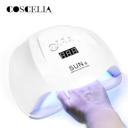 Saint-Acior Secador de Uñas 54W UV Lámpara 4 Tipos de Temporizador 10/30