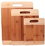 Bamboo Cutting Boards - Premium Small, Medium & Large Wood, Bamboo Chopping Board Sets by Ergo Kitchen Accessories (Light - 3 piece)
