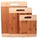 Bamboo Cutting Boards - Premium Small, Medium & Large Wood, Bamboo Chopping Board Sets by Ergo Kitchen Accessories (Light - 3 piece)