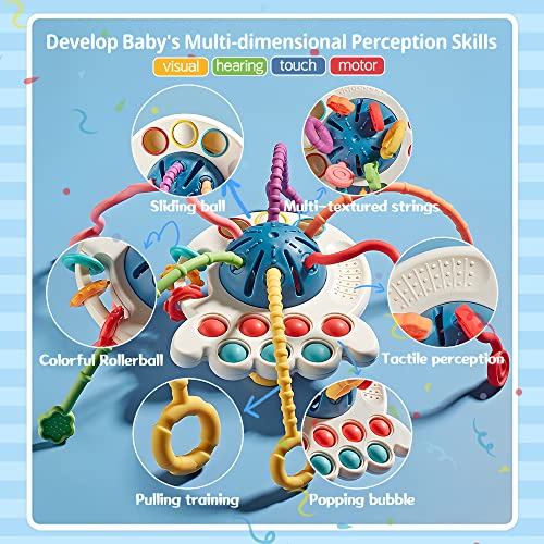 Tybasthe Montessori Toys for Babies 612 Months, Pull String Baby