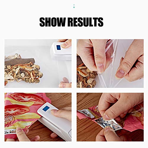 Mini Portable Bag Sealer, Handheld Three gear adjustment vacuum sealer machine for Food,suitable for Chip Bags, Plastic Food Storage Bags, Snack & Cereal Bags (Black)